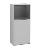 Шафка для ванної Villeroy & Boch Finion 41,8х93,6х27 см петлі зліва з підсвічуванням МДФ світло-сірий матовий лак/антрацит матовий лак F520GKGJ