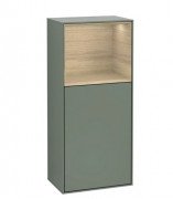 Шафка для ванної Villeroy & Boch Finion 41,8х93,6х27 см петлі праворуч з підсвічуванням МДФ оливковий матовий лак/шпон дуба G510PCGM