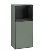 Шафка для ванної Villeroy & Boch Finion 41,8 х93, 6х27 см петлі праворуч з підсвічуванням МДФ оливковий матовий лак/чорний матовий лак G510PDGM