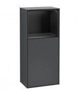 Шкафчик для ванной Villeroy & Boch Finion 41,8х93,6х27 см петли справа с подсветкой МДФ темно-синий матовый лак/черный матовый лак G510PDHG