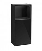 Шкафчик для ванной Villeroy & Boch Finion 41,8х93,6х27 см петли справа с подсветкой МДФ глянцевый черный лак/черный матовый лак G510PDPH