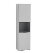 Пенал Villeroy & Boch Finion 41,8x151,6х27 см петлі зліва з підсвічуванням МДФ світло-сірий матовий лак/темно-синій матовий лак G460HGGJ