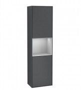 Пенал Villeroy & Boch Finion 41,8x151,6х27 см петли слева с подсветкой МДФ темно-синий матовый лак/светло-серый матовый лак G460GJHG