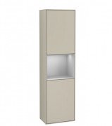 Пенал Villeroy & Boch Finion 41,8x151,6х27 см петли слева с подсветкой МДФ песок матовый лак/светло-серый матовый лак G460GJHH