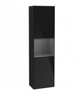 Пенал Villeroy & Boch Finion 41,8x151,6х27 см петли слева с подсветкой МДФ глянцевый черный лак/антрацит матовый лак G460GKPH