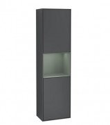 Пенал Villeroy & Boch Finion 41,8x151,6х27 см петли слева с подсветкой МДФ темно-синий матовый лак/оливковый матовый лак G460GMHG