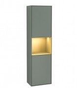 Пенал Villeroy & Boch Finion 41,8x151,6х27 см петли слева с подсветкой МДФ оливковый матовый лак/золотой матовый лак G460HFGM