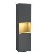 Пенал Villeroy & Boch Finion 41,8x151,6х27 см петли слева с подсветкой МДФ темно-синий матовый лак/золотой матовый лак G460HFHG