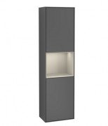 Пенал Villeroy & Boch Finion 41,8x151,6х27 см петли слева с подсветкой МДФ антрацит матовый лак/песок матовый лак G460HHGK