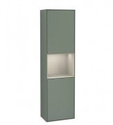 Пенал Villeroy & Boch Finion 41,8x151,6х27 см петли слева с подсветкой МДФ оливковый матовый лак/песок матовый лак G460HHGM