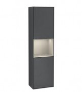 Пенал Villeroy & Boch Finion 41,8x151,6х27 см петли слева с подсветкой МДФ темно-синий матовый лак/песок матовый лак G460HHHG