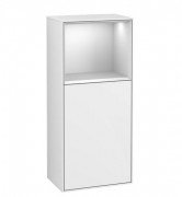 Шафка для ванної Villeroy & Boch Finion 41,8х93,6х27 см петлі зліва з підсвічуванням МДФ глянсовий білий лак/білий матовий лак F520MTGF