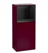 Шафка для ванної Villeroy & Boch Finion 41,8х93,6х27 см петлі зліва з підсвічуванням МДФ півонія матовий лак/чорний матовий лак F520PDHB