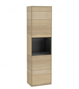 Пенал Villeroy & Boch Finion 41,8x151,6х27 см петли слева с подсветкой ДСП шпон дуба/черный матовый лак G460PDPC