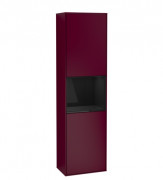 Пенал Villeroy & Boch Finion 41,8x151,6х27 см петли слева с подсветкой МДФ пион матовый лак/глянцевый черный лак G460PHHB