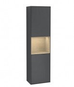 Пенал Villeroy & Boch Finion 41,8x151,6х27 см петли слева с подсветкой МДФ темно-синий матовый лак/шпон дуба G460PCHG