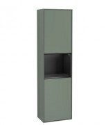 Пенал Villeroy & Boch Finion 41,8x151,6х27 см петли слева с подсветкой МДФ оливковый матовый лак/черный матовый лак G460PDGM