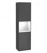 Пенал Villeroy & Boch Finion 41,8x151,6х27 см петлі праворуч із підсвічуванням МДФ темно-синій матовий лак/глянцевий білий лак F470GFHG