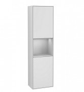 Пенал Villeroy & Boch Finion 41,8x151,6х27 см петли справа с подсветкой МДФ белый матовый лак/светло-серый матовый лак F470GJMT