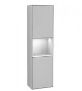 Пенал Villeroy & Boch Finion 41,8x151,6х27 см петли справа с подсветкой МДФ светло-серый матовый лак/белый матовый лак F470MTGJ