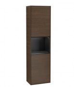 Пенал Villeroy & Boch Finion 41,8x151,6х27 см петли справа с подсветкой ДСП шпон грецкого ореха/черный матовый лак F470PDGN