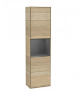 Пенал Villeroy & Boch Finion 41,8x151,6х27 см петли справа с подсветкой ДСП шпон дуба/антрацит матовый лак F470GKPC