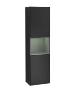 Пенал Villeroy & Boch Finion 41,8x151,6х27 см петли справа с подсветкой МДФ глянцевый черный лак/оливковый матовый лак F470GMPH