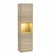 Пенал Villeroy & Boch Finion 41,8x151,6х27 см петлі праворуч з підсвічуванням ДСП шпон дуба/золотий матовий лак F470HFPC