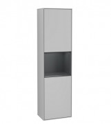 Пенал Villeroy & Boch Finion 41,8x151,6х27 см петлі праворуч із підсвічуванням МДФ світло-сірий матовий лак/темно-синій матовий лак F470HGGJ