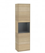 Пенал Villeroy & Boch Finion 41,8x151,6х27 см петлі праворуч із підсвічуванням ДСП шпон дуба/темно-синій матовий лак F470HGPC