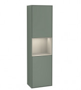 Пенал Villeroy & Boch Finion 41,8x151,6х27 см петлі праворуч з підсвічуванням МДФ оливковий матовий лак/пісок матовий лак F470HHGM