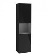 Пенал Villeroy & Boch Finion 41,8x151,6х27 см петли справа с подсветкой МДФ глянцевый черный лак/антрацит матовый лак F470GKPH