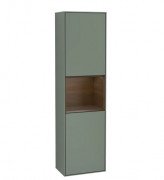 Пенал Villeroy & Boch Finion 41,8x151,6х27 см петли справа с подсветкой МДФ оливковый матовый лак/шпон грецкого ореха F470GNGM