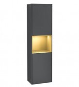 Пенал Villeroy & Boch Finion 41,8x151,6х27 см петли справа с подсветкой МДФ темно-синий матовый лак/золотой матовый лак F470HFHG