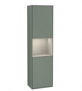 Пенал Villeroy & Boch Finion 41,8x151,6х27 см петли справа с подсветкой МДФ оливковый матовый лак/песок матовый лак F470HHGM