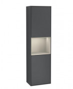 Пенал Villeroy & Boch Finion 41,8x151,6х27 см петли справа с подсветкой МДФ темно-синий матовый лак/песок матовый лак F470HHHG