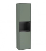 Пенал Villeroy & Boch Finion 41,8x151,6х27 см петлі праворуч з підсвічуванням МДФ оливковий матовий лак/чорний матовий лак F470PDGM
