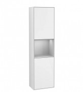 Пенал Villeroy & Boch Finion 41,8x151,6х27 см петлі праворуч із підсвічуванням МДФ глянсовий білий лак/світло-сірий матовий лак G470GJGF