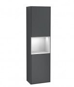 Пенал Villeroy & Boch Finion 41,8x151,6х27 см петли справа с подсветкой МДФ темно-синий матовый лак/белый матовый лак F470MTHG