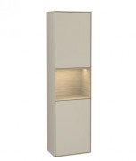 Пенал Villeroy & Boch Finion 41,8x151,6х27 см петли справа с подсветкой МДФ песок матовый лак/шпон дуба F470PCHH