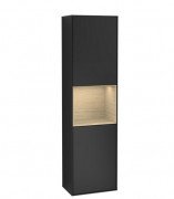 Пенал Villeroy & Boch Finion 41,8x151,6х27 см петли справа с подсветкой МДФ черный матовый лак/шпон дуба F470PCPD