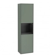 Пенал Villeroy & Boch Finion 41,8x151,6х27 см петлі праворуч з підсвічуванням МДФ оливковий матовий лак/чорний матовий лак F470PDGM