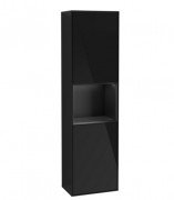 Пенал Villeroy & Boch Finion 41,8x151,6х27 см петли справа с подсветкой МДФ глянцевый черный лак/черный матовый лак F470PDPH