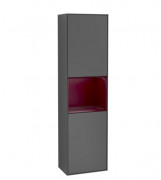 Пенал Villeroy & Boch Finion 41,8x151,6х27 см петли справа с подсветкой МДФ антрацит матовый лак/пион матовый лак G470HBGK