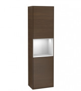 Пенал Villeroy & Boch Finion 41,8x151,6х27 см петли справа с подсветкой ДСП шпон грецкого ореха/белый матовый лак G470MTGN