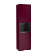 Пенал Villeroy & Boch Finion 41,8x151,6х27 см петли справа с подсветкой МДФ пион матовый лак/черный матовый лак G470PDHB