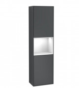 Пенал Villeroy & Boch Finion 41,8x151,6х27 см петлі з підсвічуванням МДФ темно-синій матовий лак/глянцевий білий лак G470GFHG