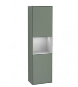 Пенал Villeroy & Boch Finion 41,8x151,6х27 см петли справа с подсветкой МДФ оливковый матовый лак/светло-серый матовый лак G470GJGM