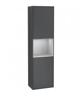 Пенал Villeroy & Boch Finion 41,8x151,6х27 см петли справа с подсветкой МДФ темно-синий матовый лак/светло-серый матовый лак G470GJHG