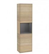 Пенал Villeroy & Boch Finion 41,8x151,6х27 см петли справа с подсветкой ДСП шпон дуба/антрацит матовый лак G470GKPC